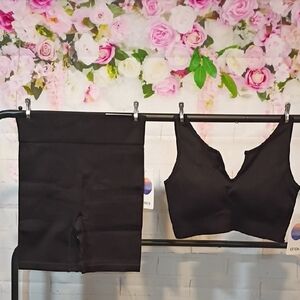 Black Two-Piece Workout Set